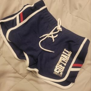 Justice navy "softball" shorts 8